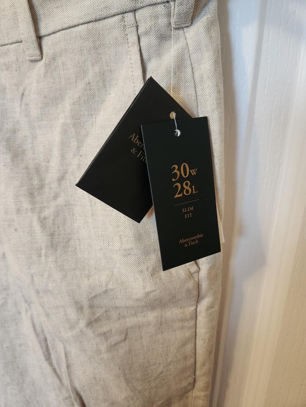 NWT Men's Abercrombie and Fitch Linen Blend Dress Pants Size 30 - Picture 4 of 7